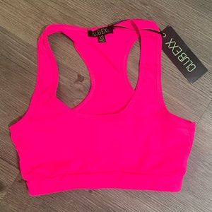 Dolls Kill / Club Exx Pink Racerback Sports Bra